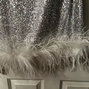 Eliza J Silver Sequin One Shoulder Dress